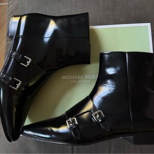 Michael Kors Collection Laura Black Ankle Boots